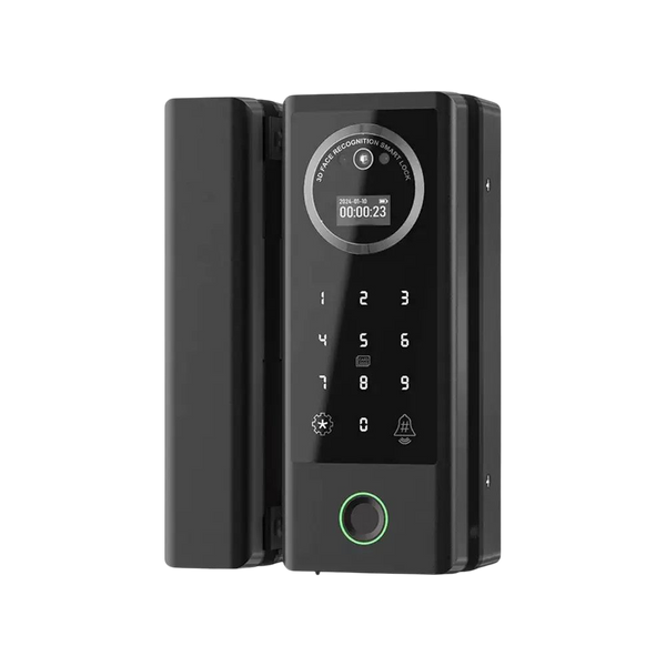 SmartLuck G01 Glass Door Smart Lock | Offices & Commercial Spaces | Face Recognition, Fingerprint, App, Card & Key Access